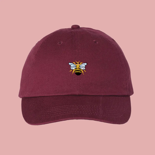 Bee Burgundy Chino Cap