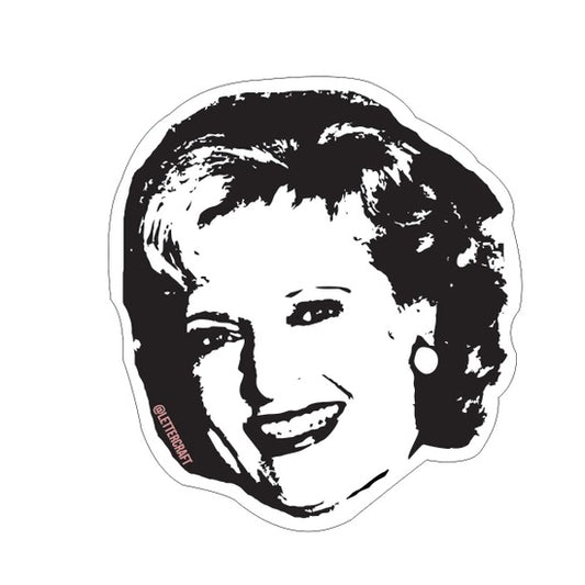 Betty White Vinyl Sticker