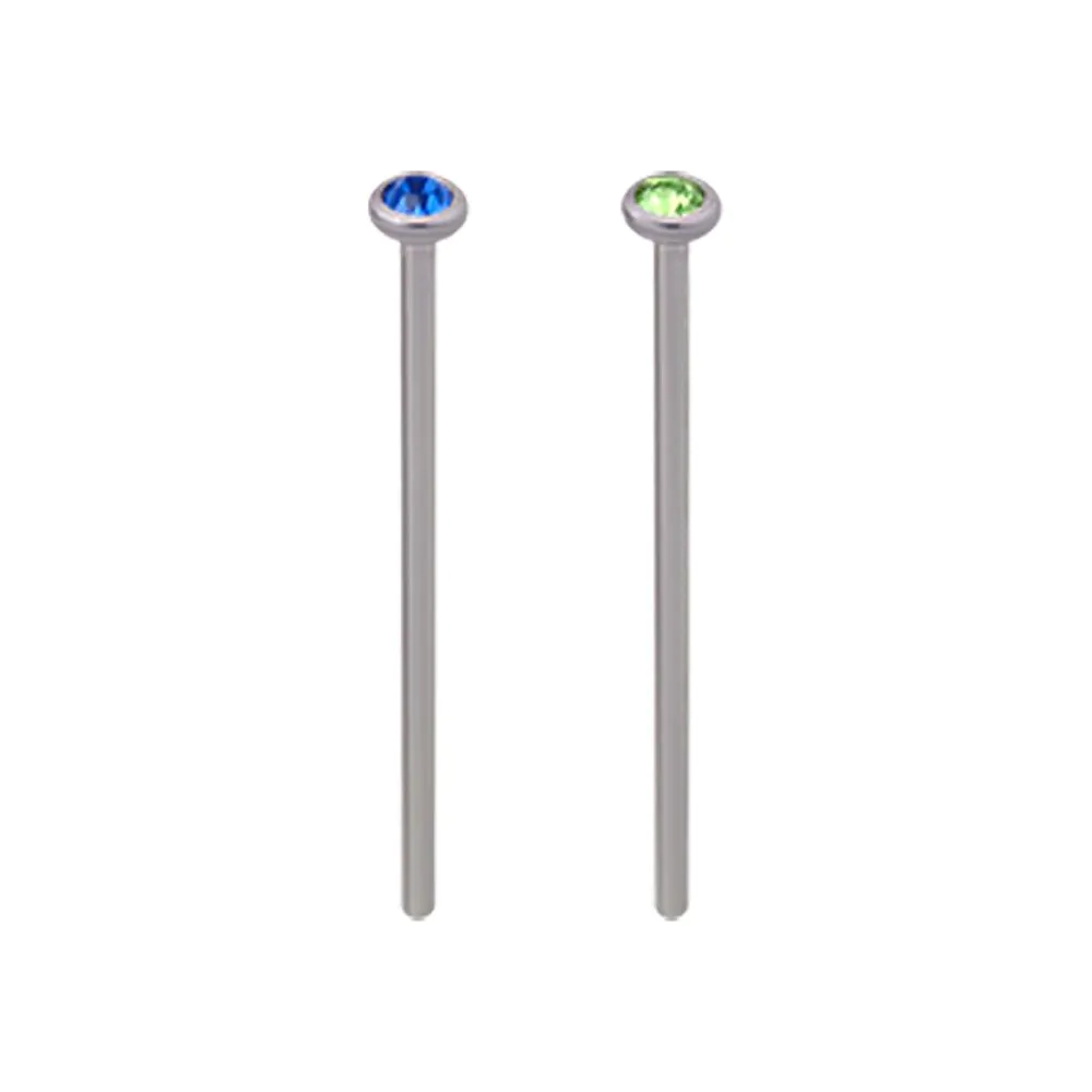 Bezel Gem Bend To Fit Nose Stud 19g