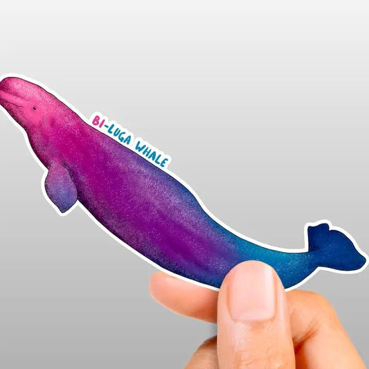 Bi-Luga Whale Sticker