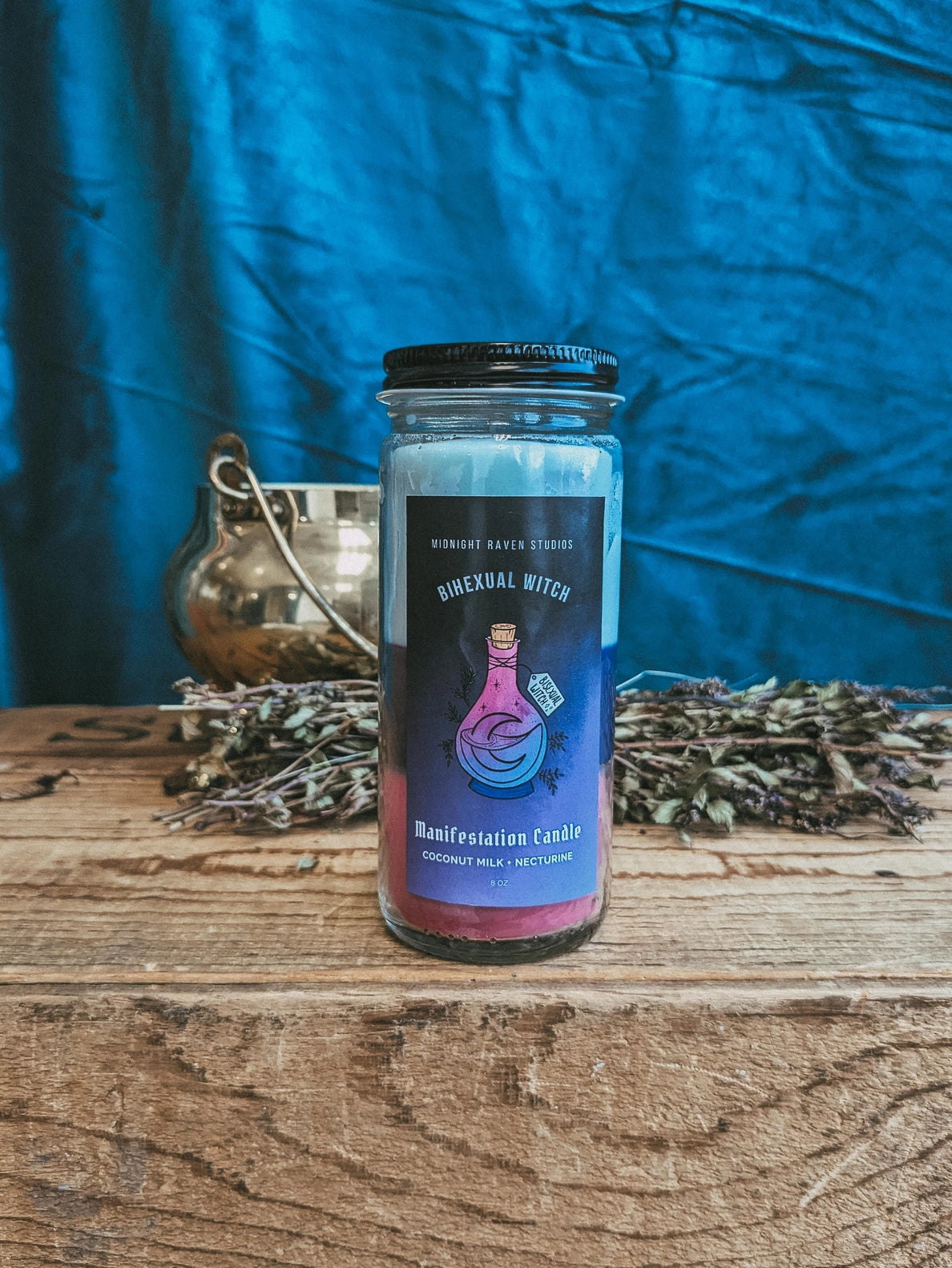 Bi Babe Manifestation Candle - Bisexual Pride Flag Candle