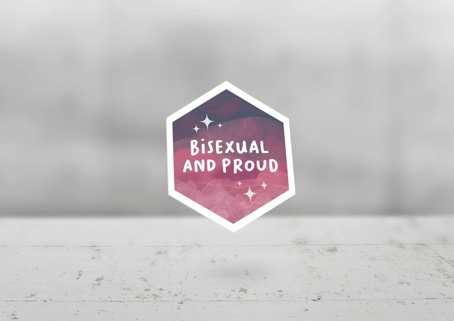 BISEXUAL AND PROUD STICKER