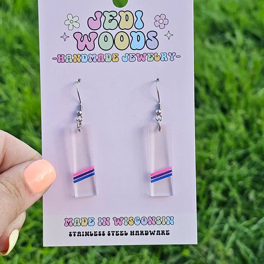 Bar Bisexual Pride Flag Earrings