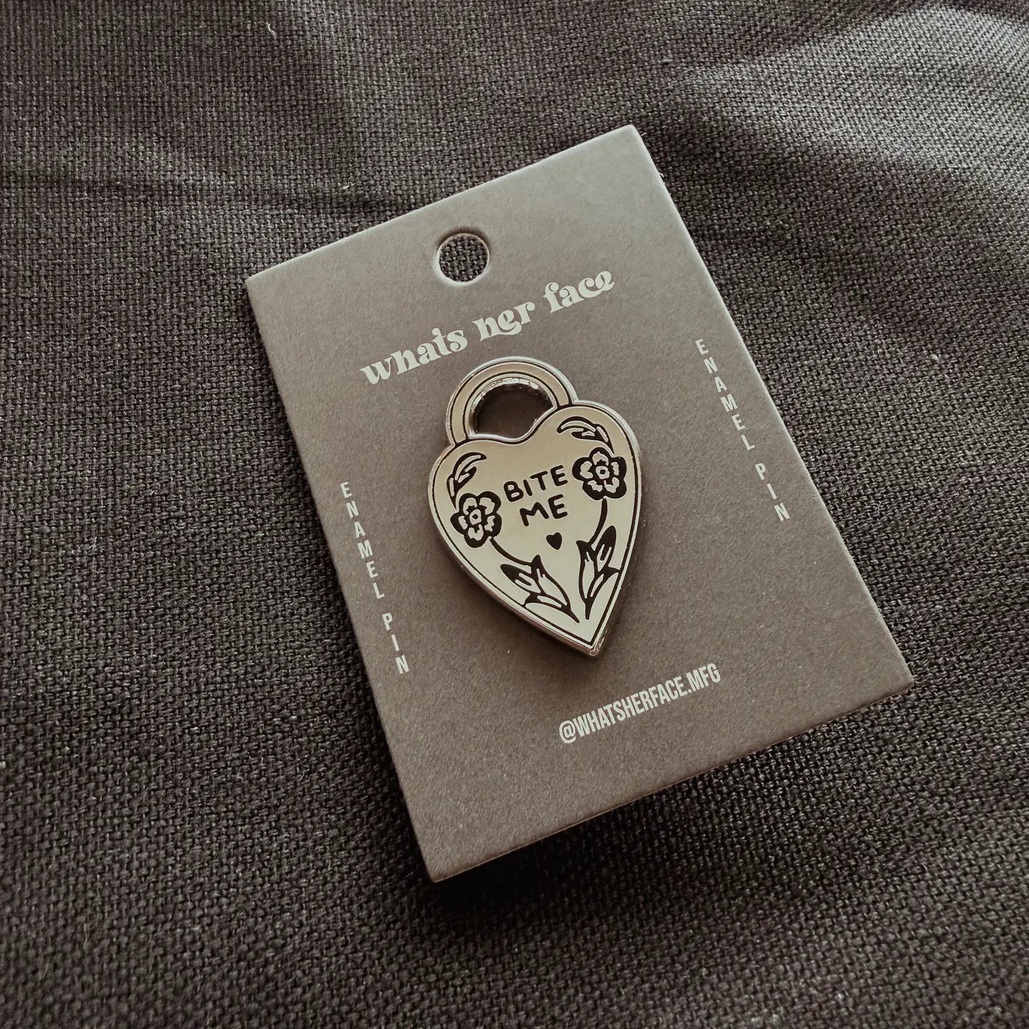 Bite Me Locket Enamel Pin