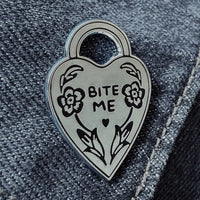 Bite Me Locket Enamel Pin