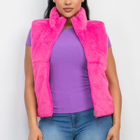 Reversable Fur Puff Vest