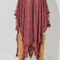 Embellished Lace Hem Skirt Plus Size