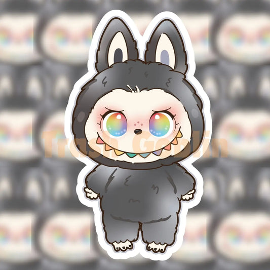 Secret Black And Rainbow Monster Sticker