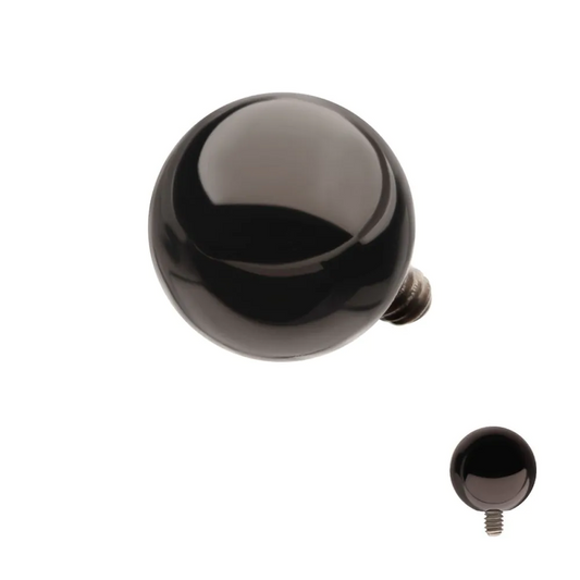 14g Ball Black PVD Dermal Top