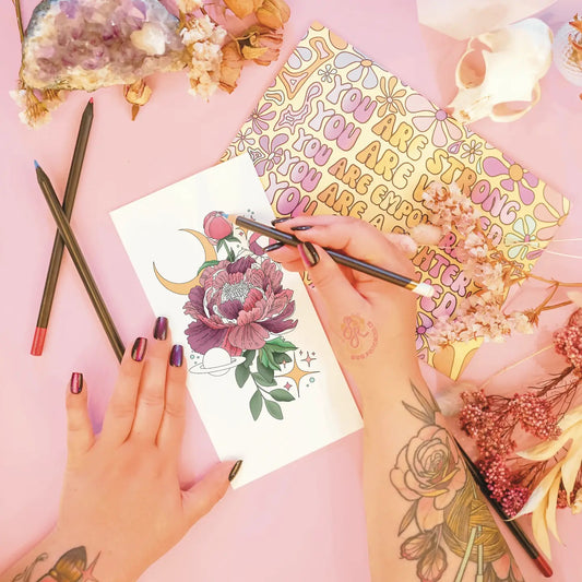 Blooming Planet Temporary Tattoo