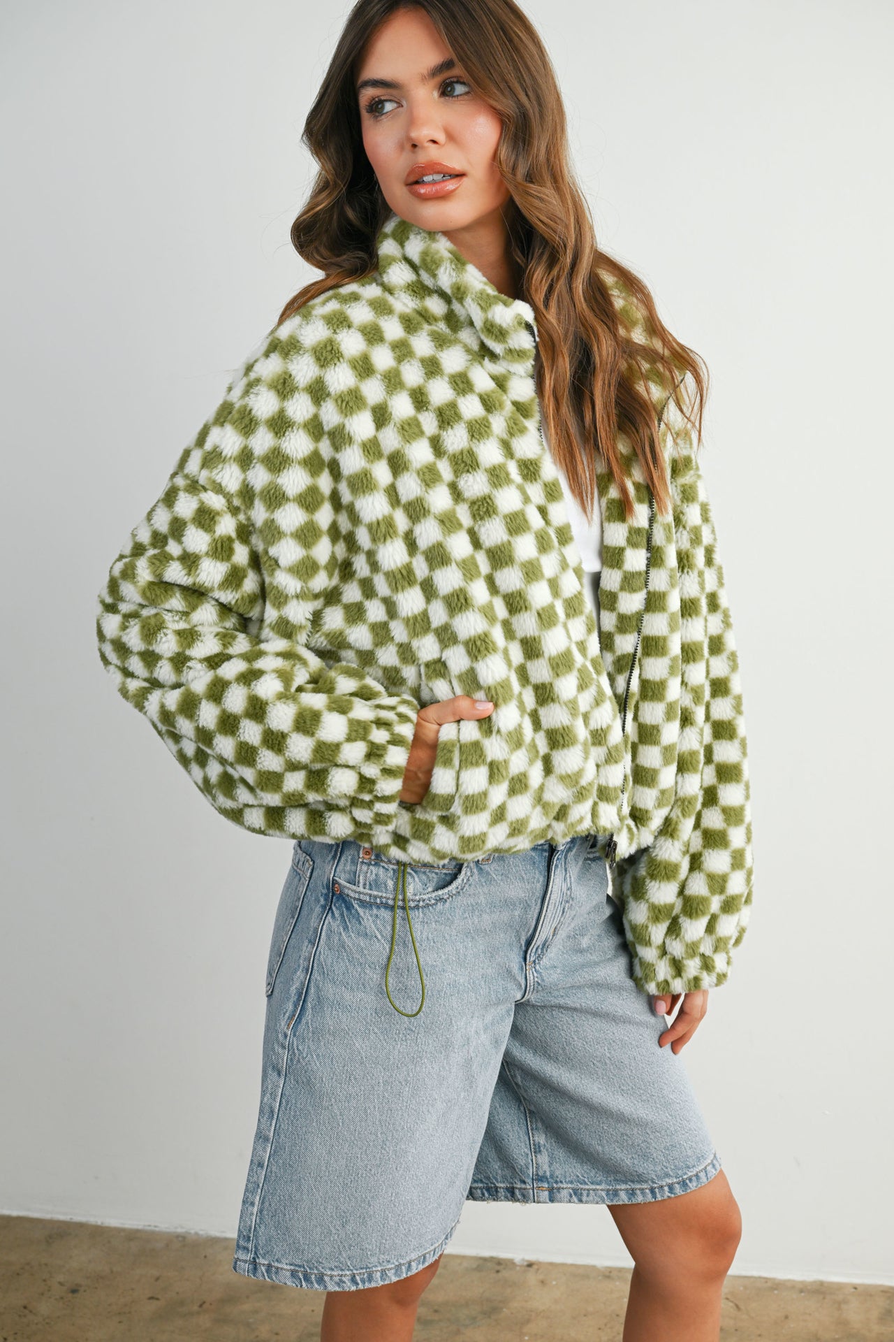 Checker Teddy Jacket