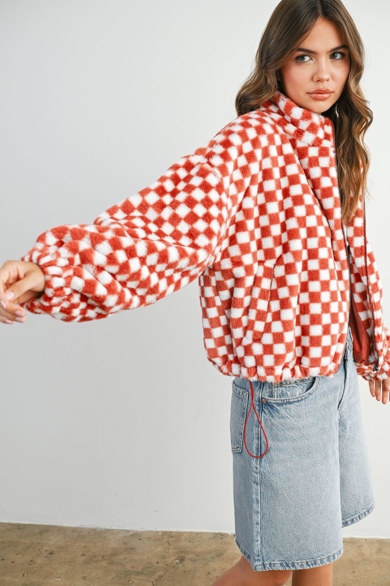 Checker Teddy Jacket
