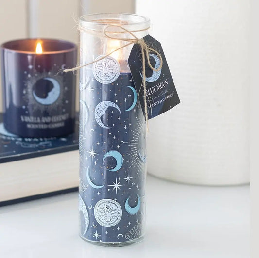 Blue Moon Print Fig & Vanilla Tube Candle