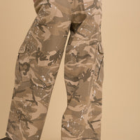 Camouflage Baggy Pull-on Cargo Pants