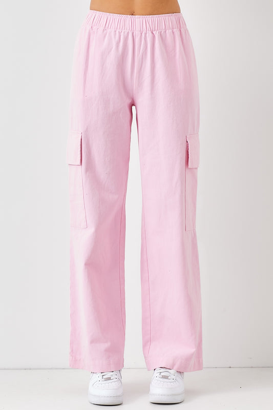 Straight Leg Pants W Pockets