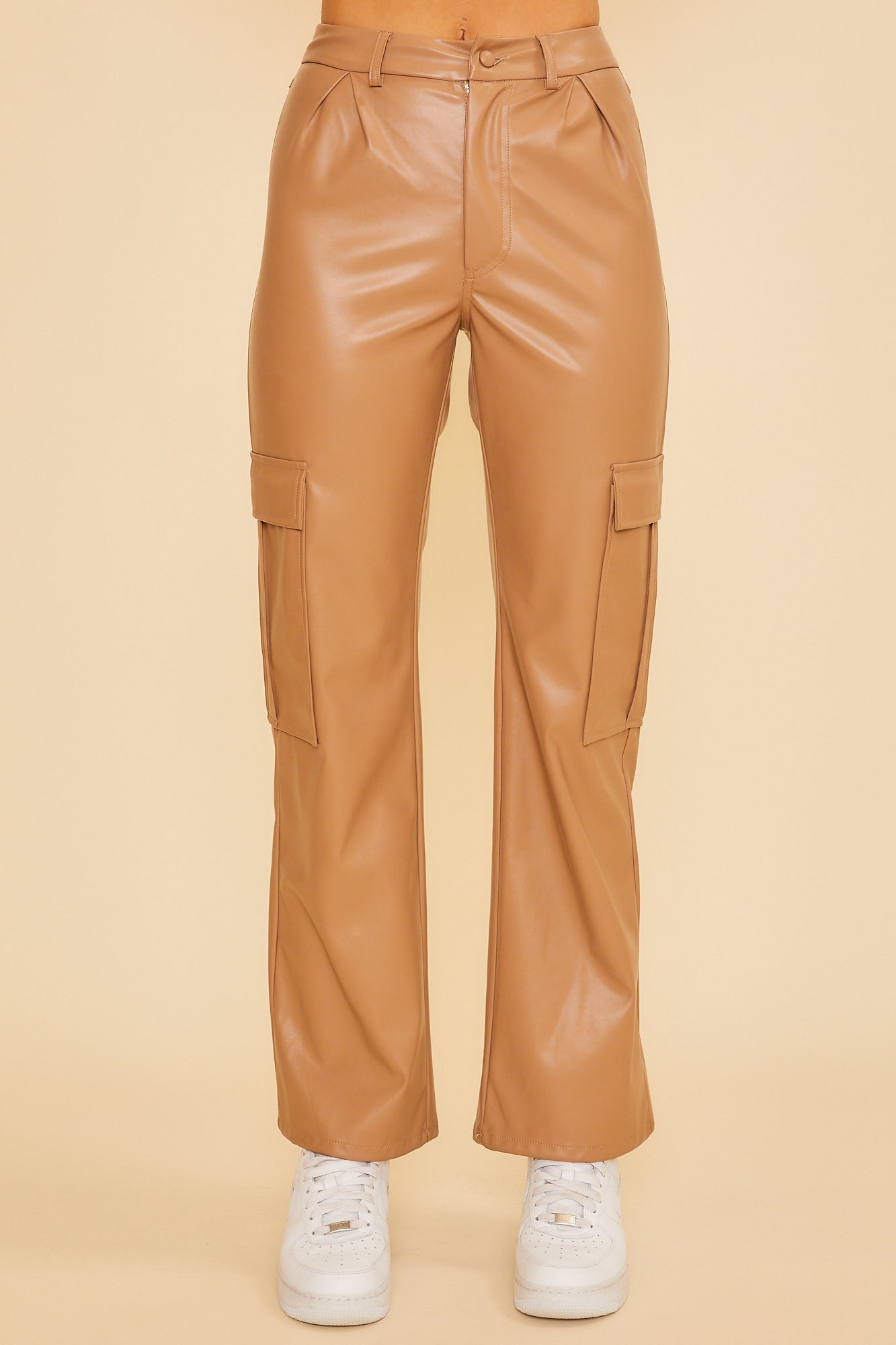 Pleather Cargo Pants