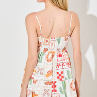 Western Print Romper