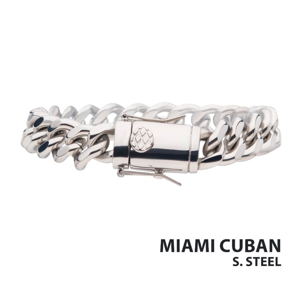 6mm Steel Miami Cuban Chain Bracelet 8"