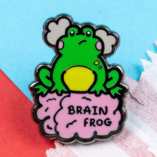 Brain Frog Enamel Pin - Brain Fog