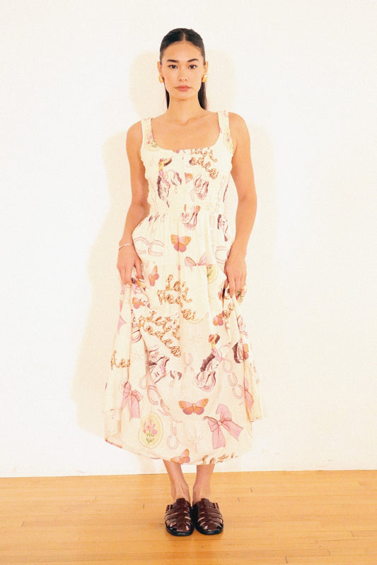 Western Smocked Long Dress
