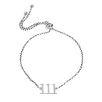 Stainless Steel Angel Number Bracelet 111