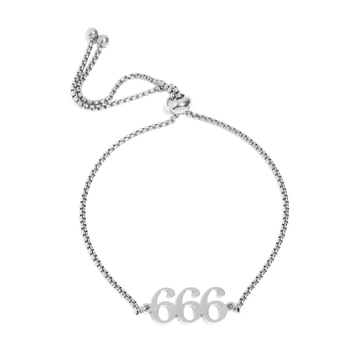 Stainless Steel Angel Number Bracelet 666