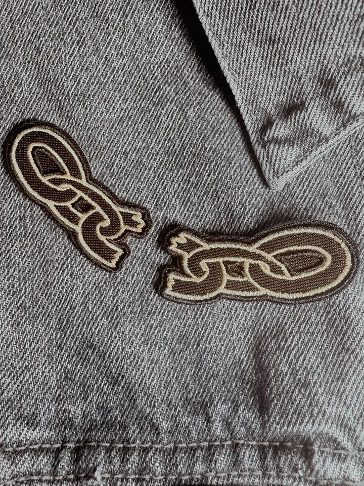 Broken Chain Embroidered Iron-On Patch