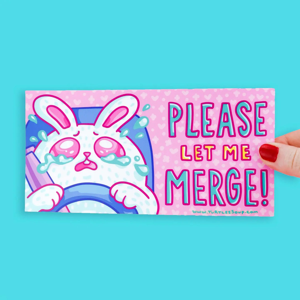 Let Me Merge  Funny Car Vehicle Vinyl Bumper Sticker