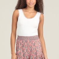 Rosehip Skort With Lace Inserts