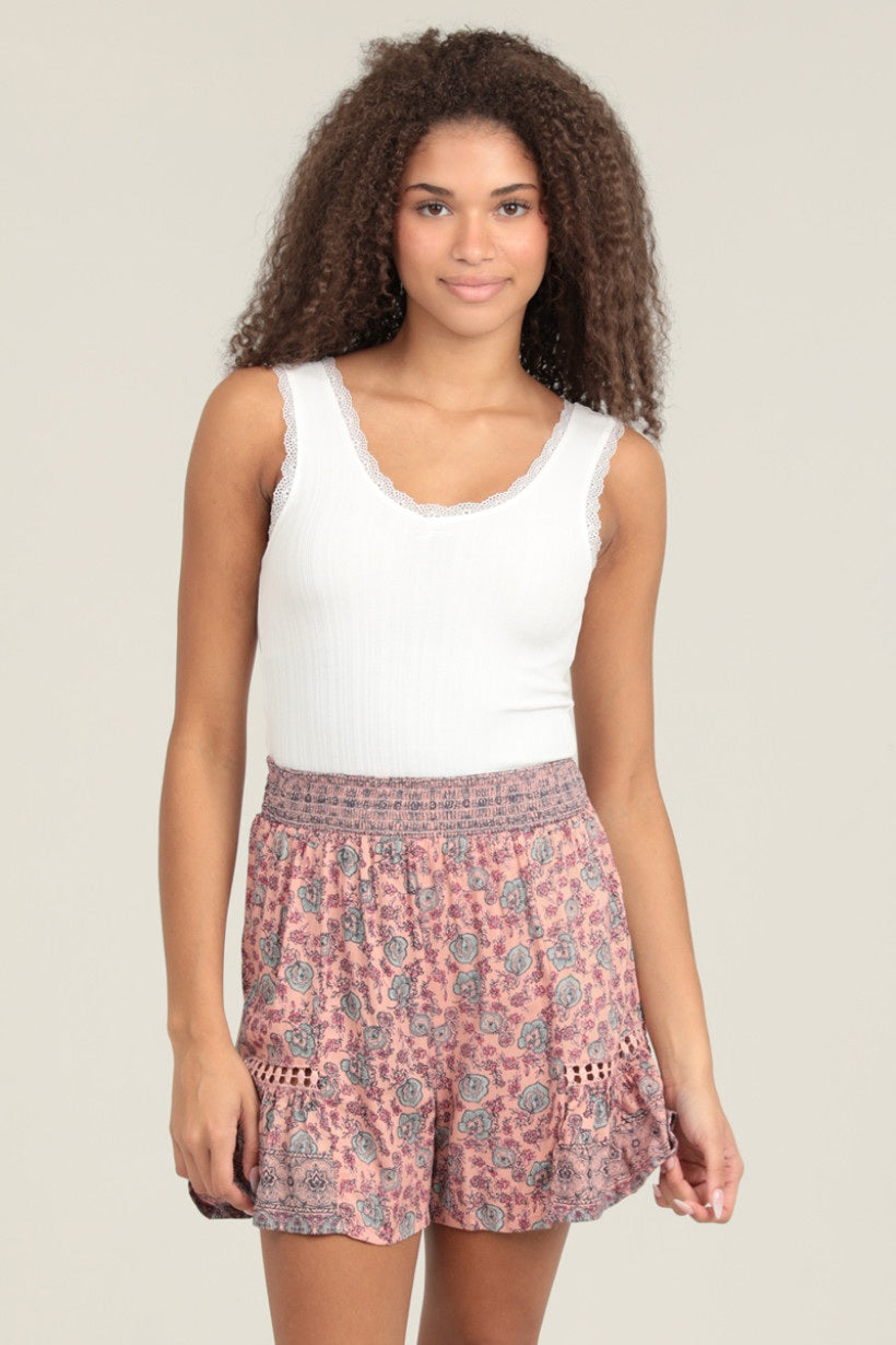 Rosehip Skort With Lace Inserts