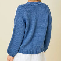 Knit Cardigan W Bubble Sleeve