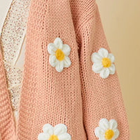 Knit Cardigan W Bubble Sleeve