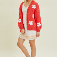 Knit Cardigan With Bubble Sleeve