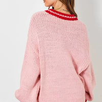 Cherry Ribbon Knit Sweater