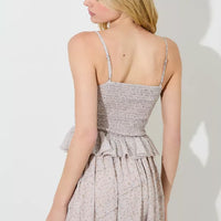Taupe Multi Floral Tank Top