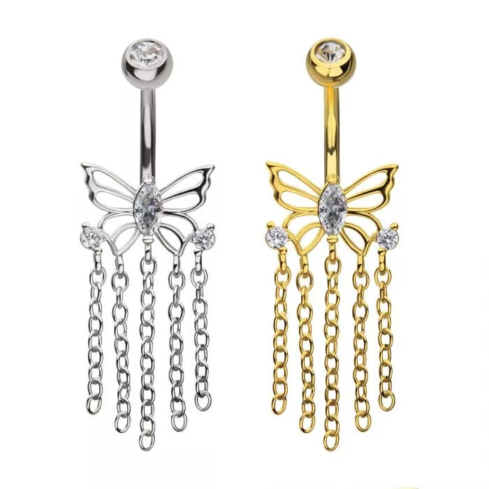 Butterfly With 5 Chains Navel