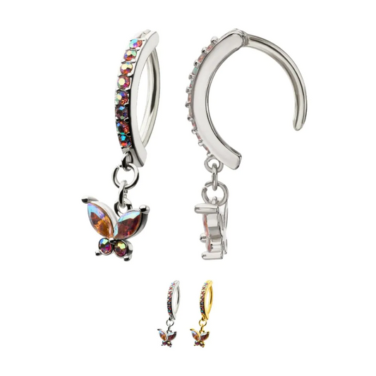 Butterfly Dangle Clicker Navel