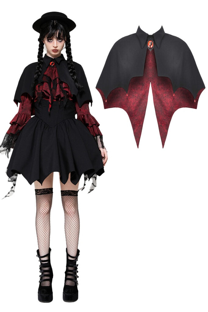 Black Gothic Bat Cape