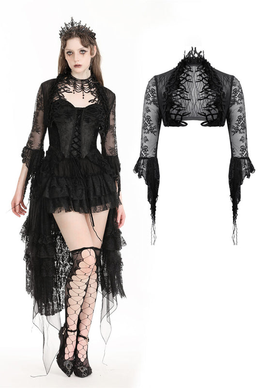 Witchy Embroidered Lace Bolero