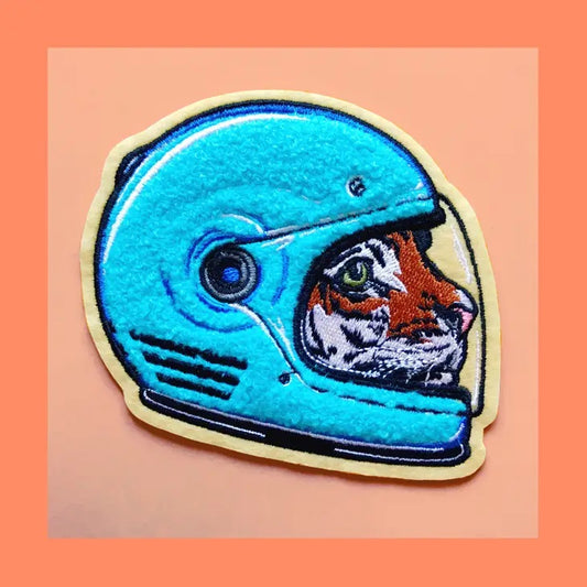 B&W Tiger Chenille Patch