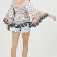 Long Flair Sleeve Top