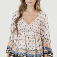 Long Flair Sleeve Top