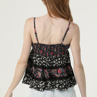 Floral Tiered Spaghetti Strap Top
