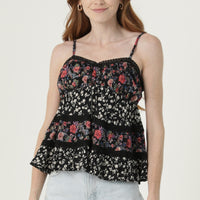 Floral Tiered Spaghetti Strap Top