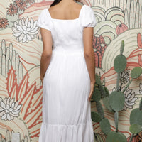 Puff Sleeve Midi Dress