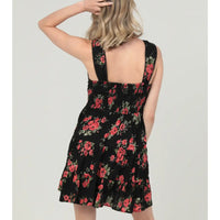 Floral Print V Neck Tank Dress
