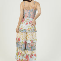 Twist Front Maxi Dress With Ruffle