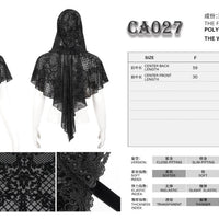 Black Lace Rennaissance Cape