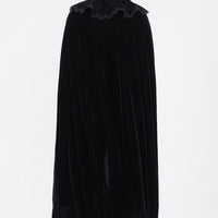 High Velvet Trim Collar Cloak