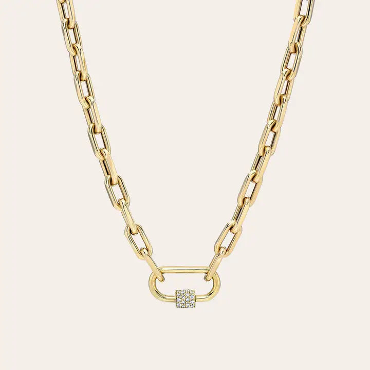 Carabiner Amulet Link  Stainless Steel Waterproof Necklace